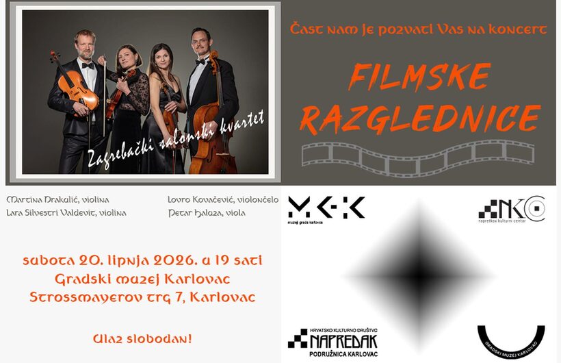 Koncert Zagrebačkog salonskog kvarteta u atriju Gradskog muzeja