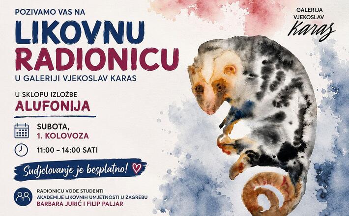 Likovna radionica u Galeriji Vjekoslav Karas uz izložbu „Alufonija“
