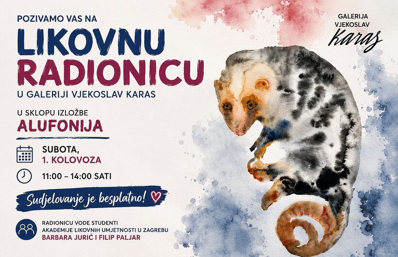 Likovna radionica u Galeriji Vjekoslav Karas uz izložbu „Alufonija“